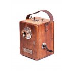 Переносной индукторный телефонный аппарат в деревянном корпусе